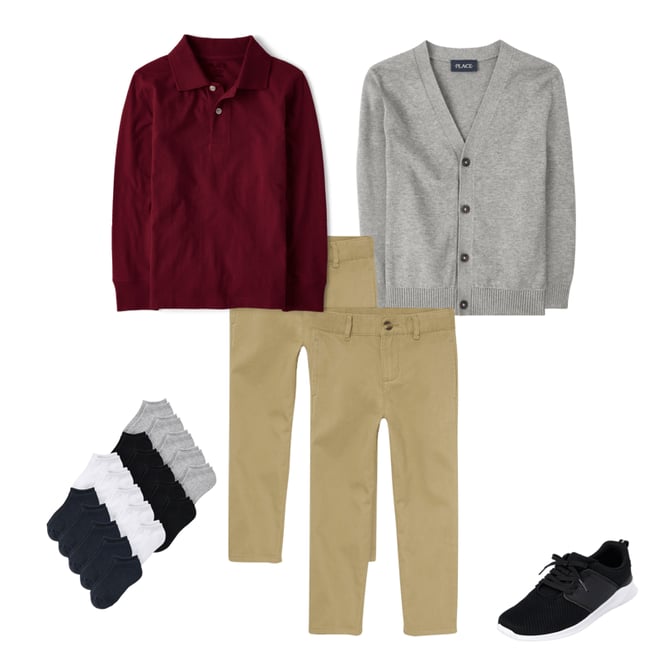 1st bundle featuring 4 items which compliment Boys V Neck Cardigan
