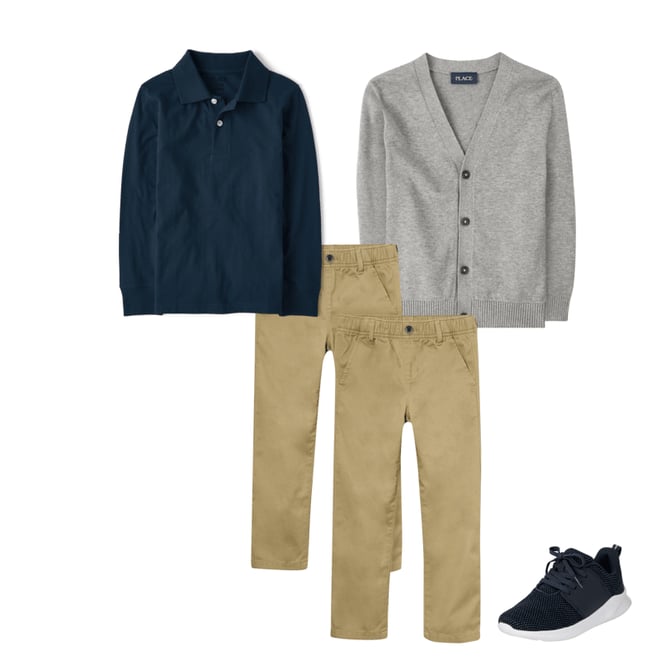8th bundle featuring 3 items which compliment Boys V Neck Cardigan
