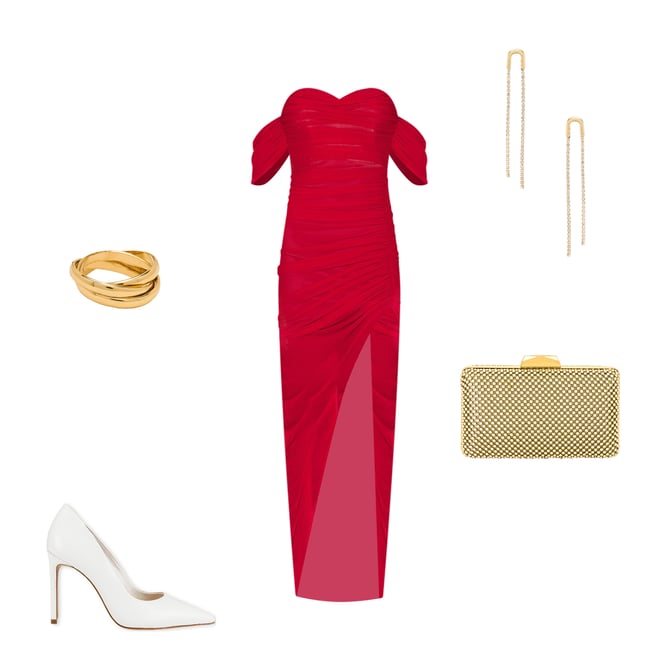 6th bundle featuring 4 items which compliment Natasha Ball Mesh Clutch
