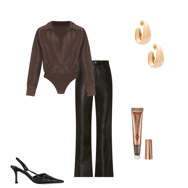 1st bundle featuring 4 items which compliment Recycled Leather Relaxed Boot Pant