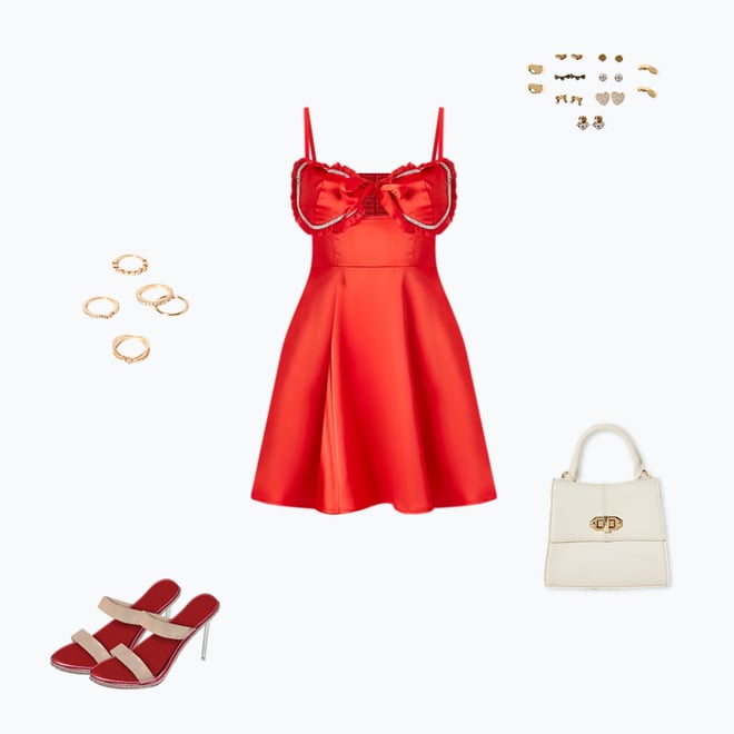 Cherry Red Dress Polyvore