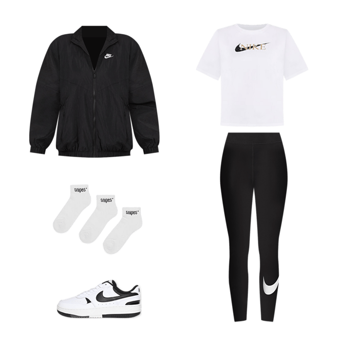 Nike Mallas Mujer - Sportswear Classics High-Waisted Graphic - black/sail  DV7795-010