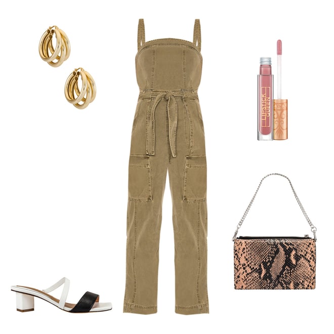 Free People Go West Utility Jumpsuit in Moss | REVOLVE