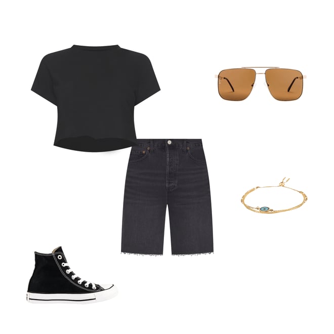 1st bundle featuring 4 items which compliment x Hanes Cropped 60's Slim Tee