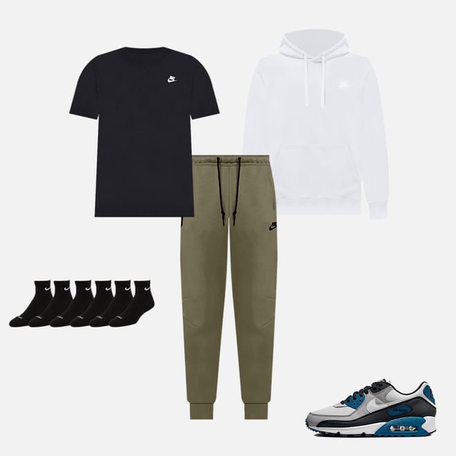 Nike Sportswear Tech Fleece Jogger CW4292-222 Pants Black Medium Olive  White