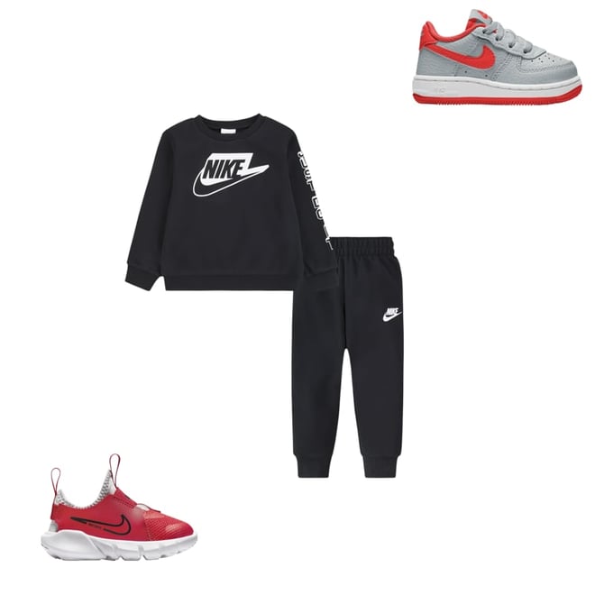 Zapatilla Nike Air Force 1 Niño Smoke Grey-Brt Crimson-White - Fútbol  Emotion