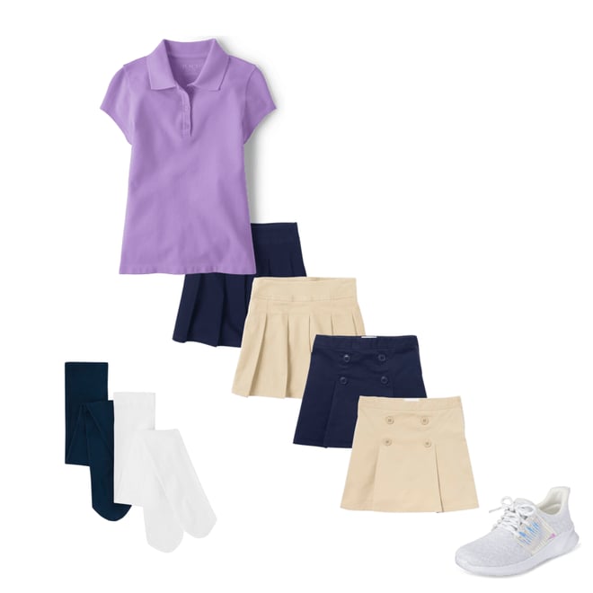 2nd bundle featuring 3 items which compliment Girls Uniform Pique Polo