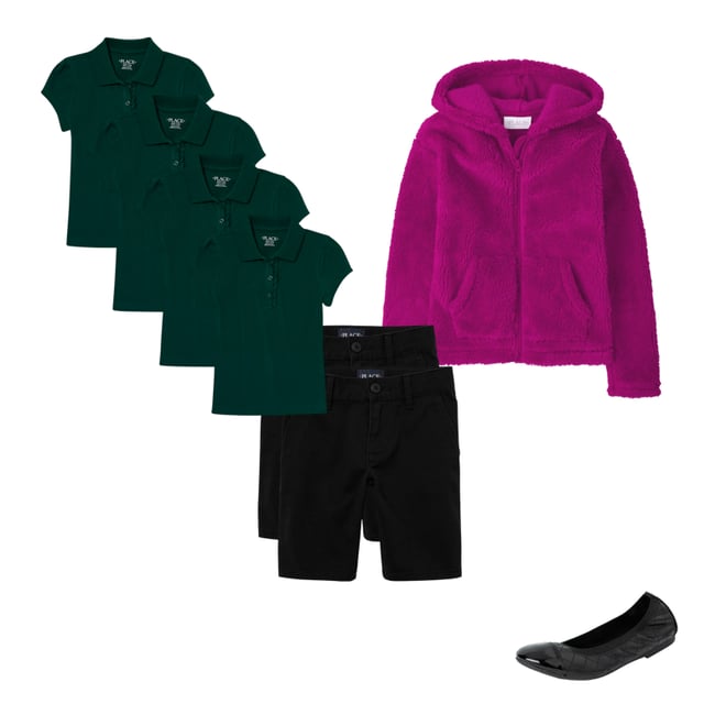 4th bundle featuring 3 items which compliment Girls Uniform Ruffle Pique Polo 4-Pack