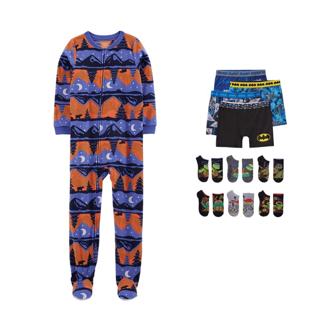 Carter's big best sale boy footed pajamas