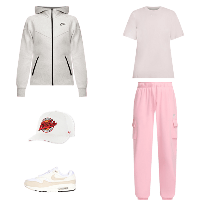 Nike Club Fleece Cargo Sweatpants in Pink