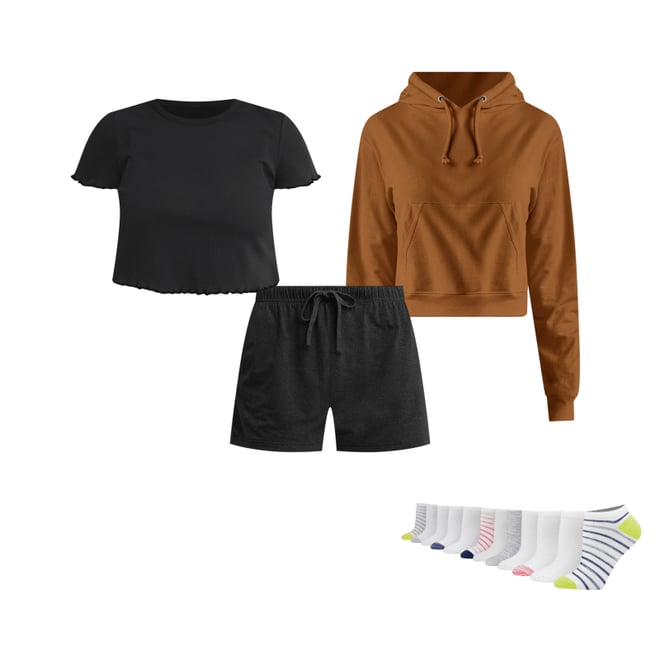 Hanes cropped sweatshirt deals