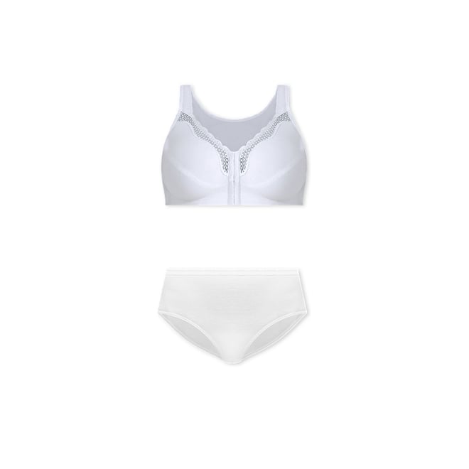 Collections Etc Front Hook Closure Exquisite Form Support Bra 42c White  Full Coverage Bras : Target