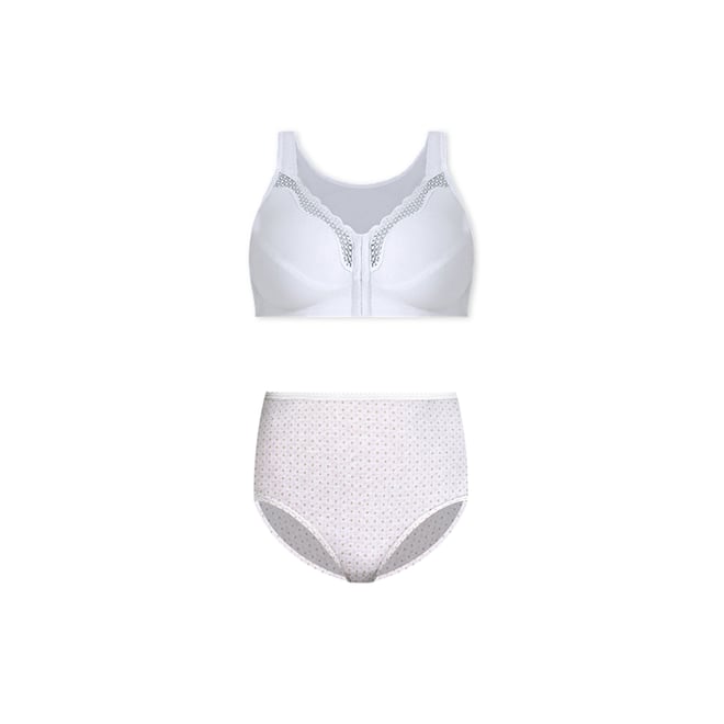 Collections Etc Front Hook Closure Exquisite Form Support Bra 38b White  Full Coverage Bras : Target