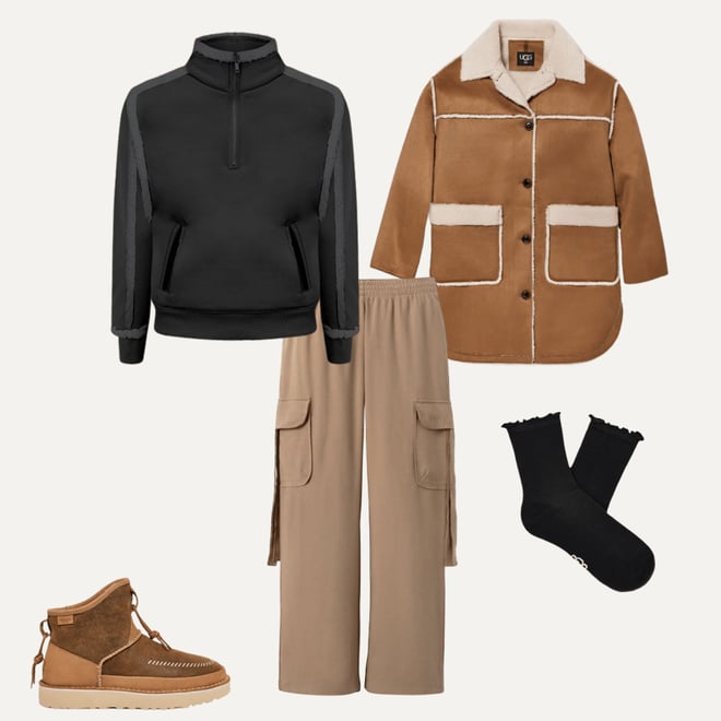 【UGG】★ハーフジップ★ Women's Lydi Bonded Fleece Half Zip UGG Women's LYDI Bonded Fleece Half Zip, Chestnut at Amazon