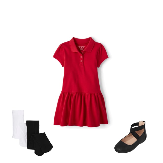 2nd bundle featuring 2 items which compliment Toddler Girls Uniform Pique Polo Dress