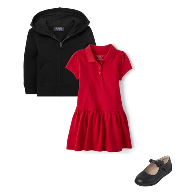 1st bundle featuring 2 items which compliment Toddler Girls Uniform Pique Polo Dress
