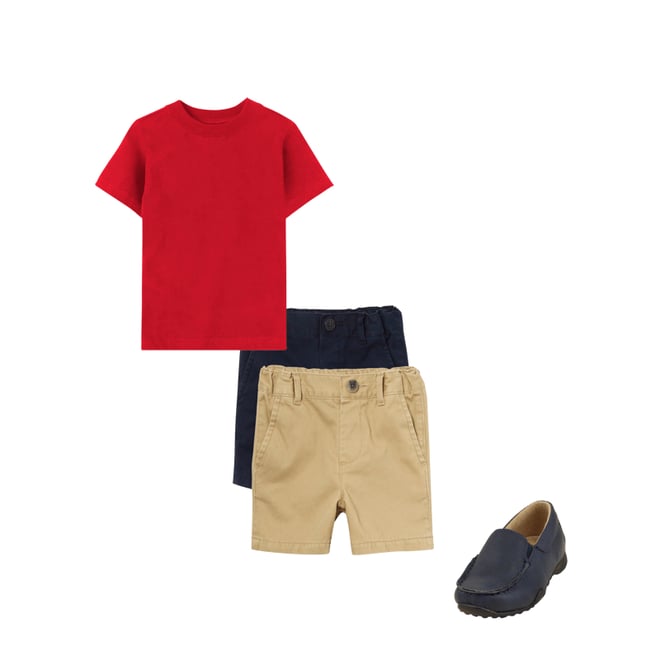 Baby And Toddler Boys Uniform Twill Woven Stretch Chino Shorts 2