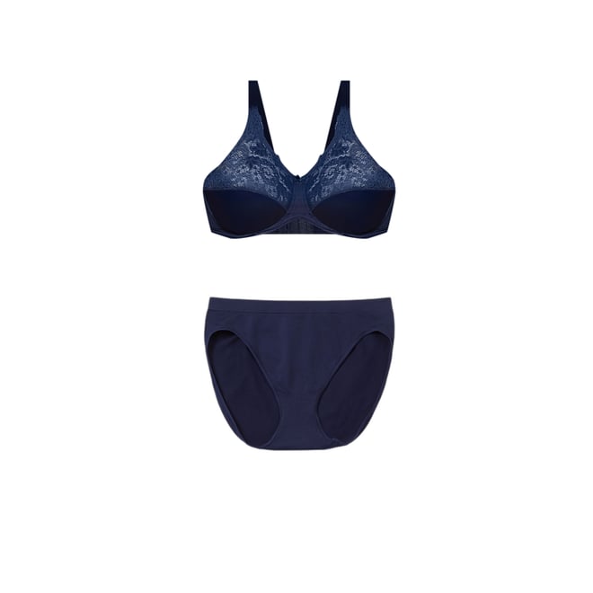Dominique Mystique Everyday Seamless Minimizer Bra in Navy - Busted Bra Shop