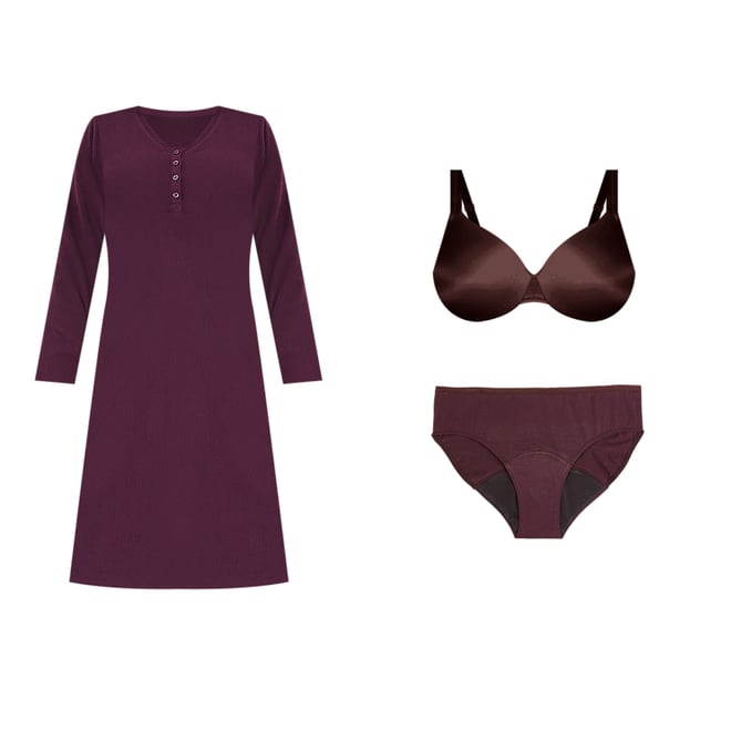 Smooth Lightly Lined Full Coverage 1088840:PANTONE Chocolate Plum:40DDD