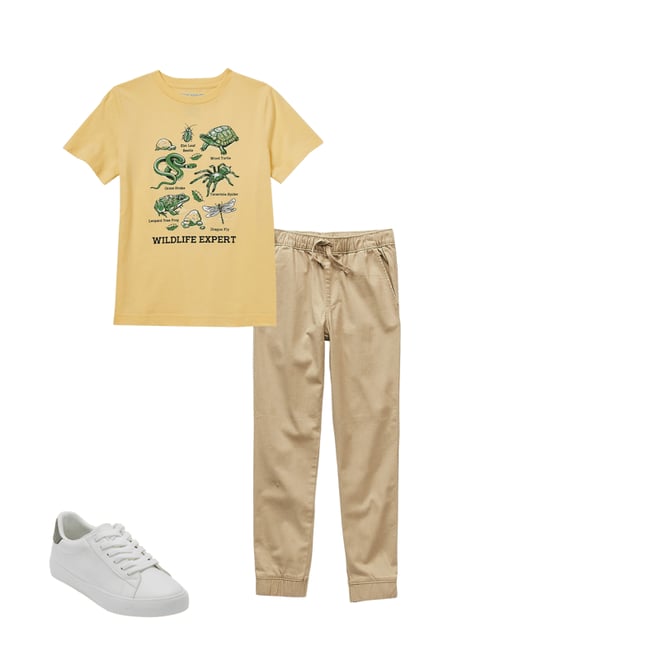 Boys Uniform Twill Woven Stretch Pull On Straight Chino Pants