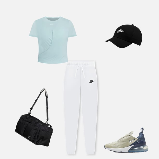  Nike Sportswear Club Fleece Mid-Rise Slim Joggers Womens Size -  L Black/White : Clothing, Shoes & Jewelry