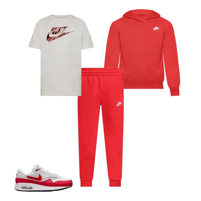 White and red nike on sale outfit