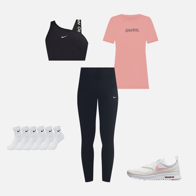 Nike Sports bra Womens Small Dri-Fit Swoosh Peach Medium Support