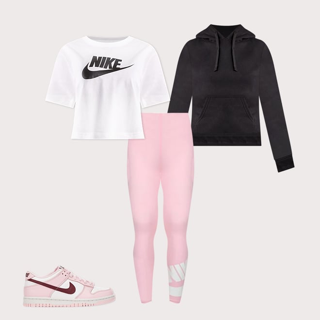 Nike Womens Leg A See All Over Logo Leggings AR3260-623 Pink- Size XL