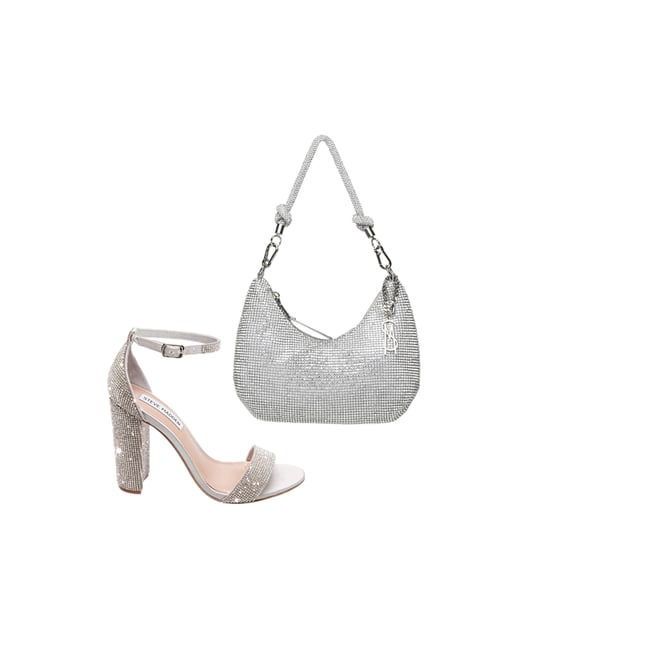 KAYA Bag Silver Rhinestone Shoulder Bag