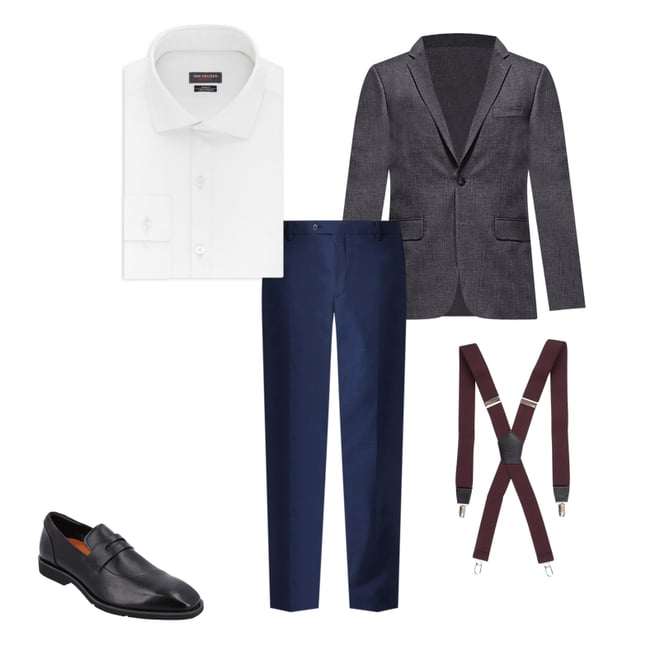 Michael Strahan Modern Fit Pinstripe Dress Pants | Men's | Moores Clothing