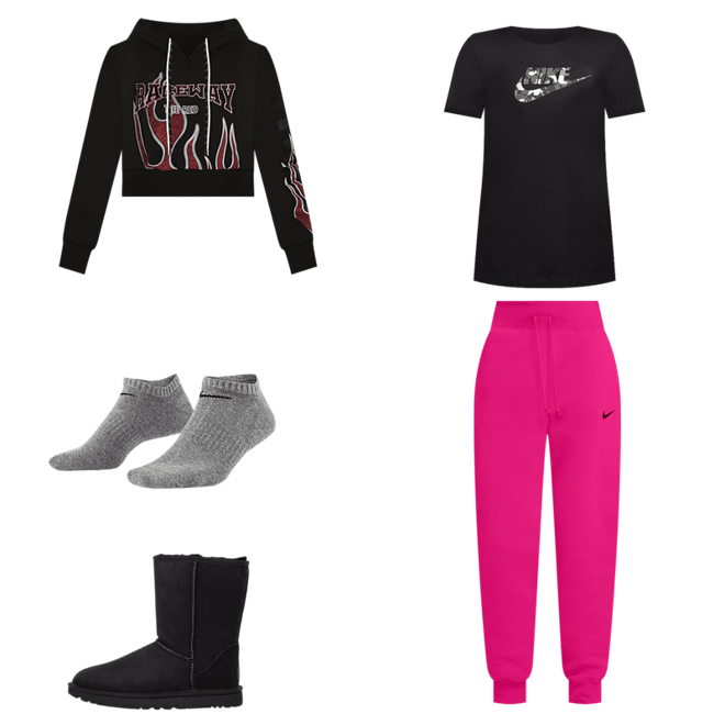 Shop Nike NSW Phoenix Fleece Pants DQ5688-615 pink