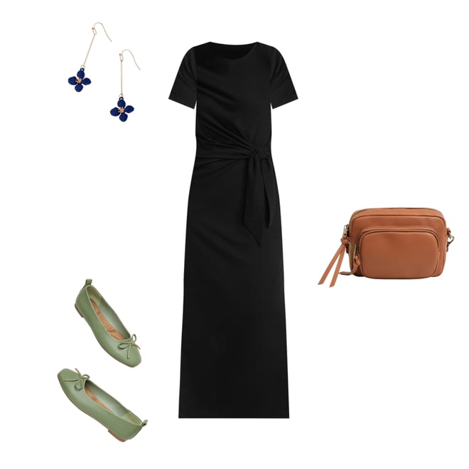 24/7 Waist Tie Midi Dress