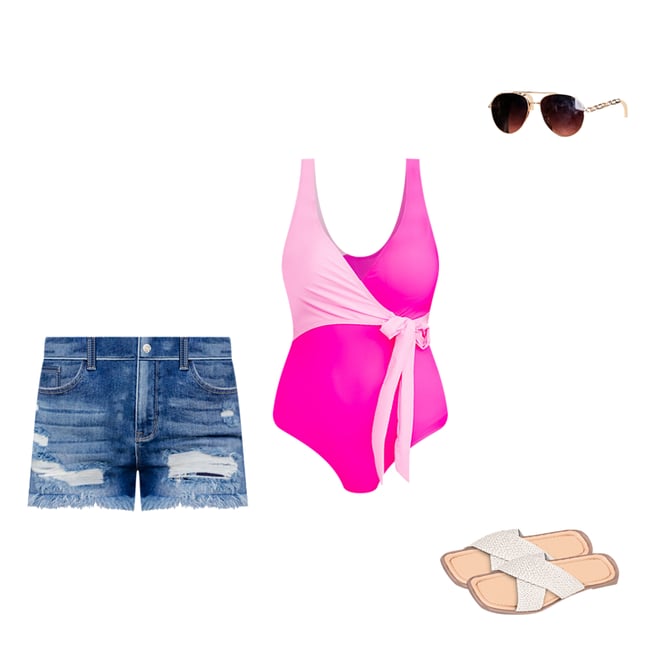 Wrap It Up Blue Colorblock Wrap One Piece Swimsuit FINAL SALE – Pink Lily