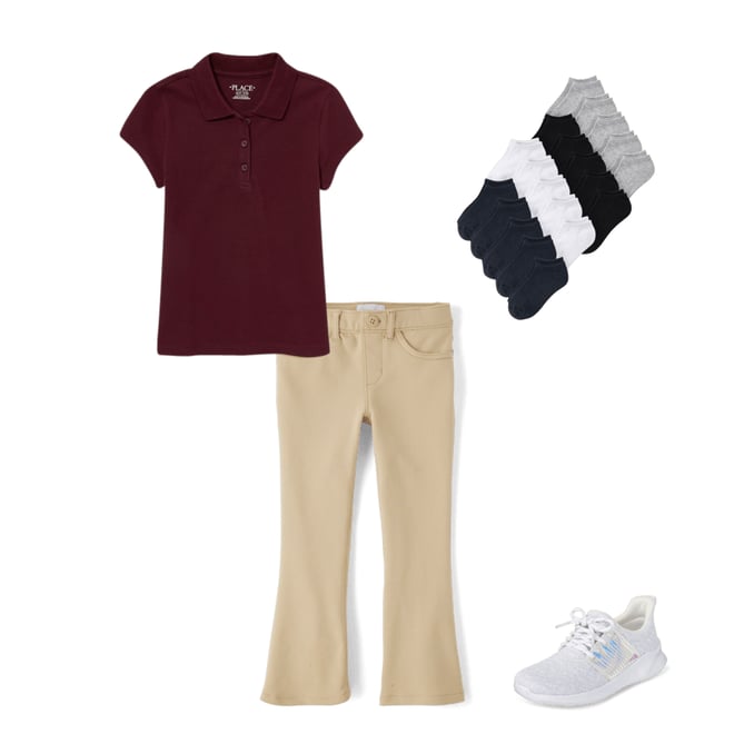 1st bundle featuring 3 items which compliment Girls Uniform Ponte Knit Pull On Flare Pants