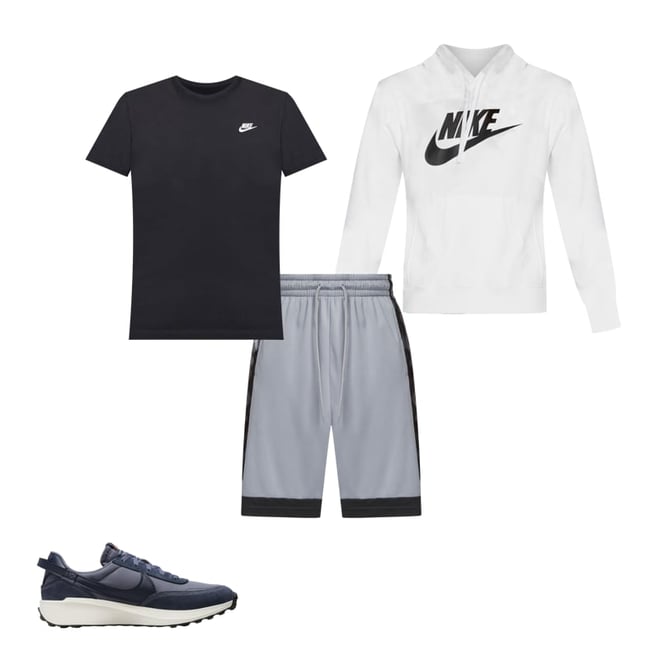 Camisetas Nike Sportswear Hombre  CLUB TEE - Camiseta básica white/black -  Education Lamp