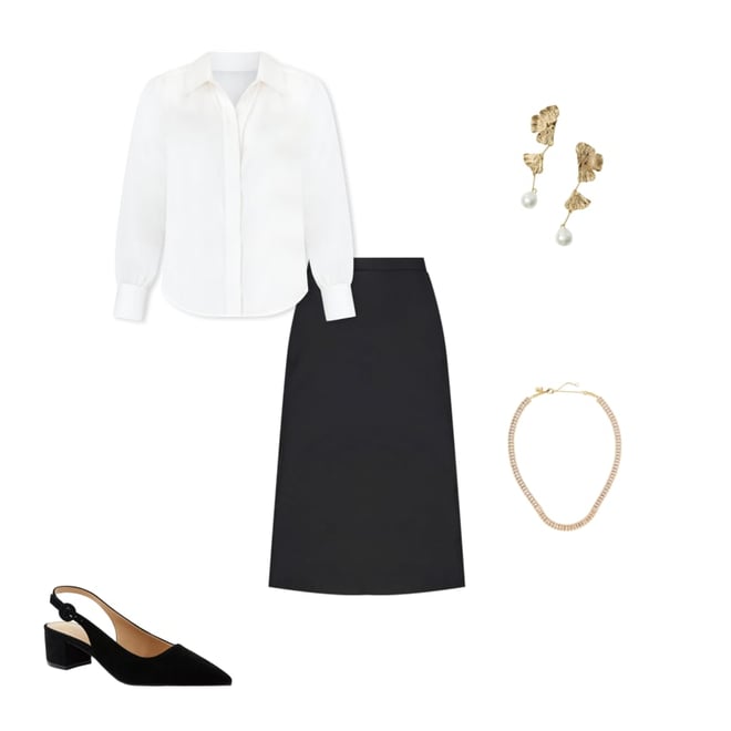 Black pencil outlet skirt outfits polyvore