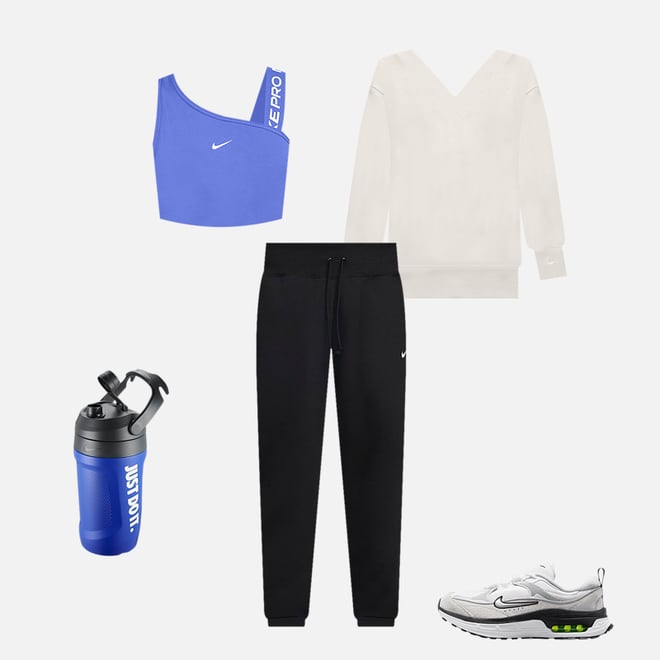 Nike Pro Training Swoosh Dri-FIT asymmetirc medium support sports