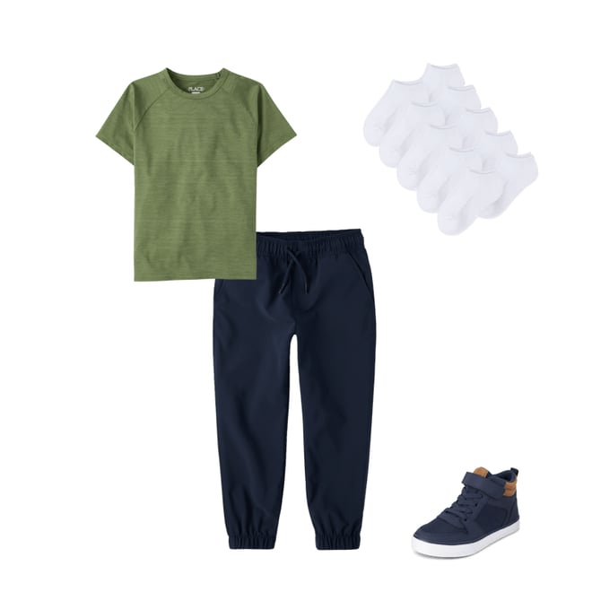 6th bundle featuring 3 items which compliment Boys Contrast Cuff High Top Sneakers