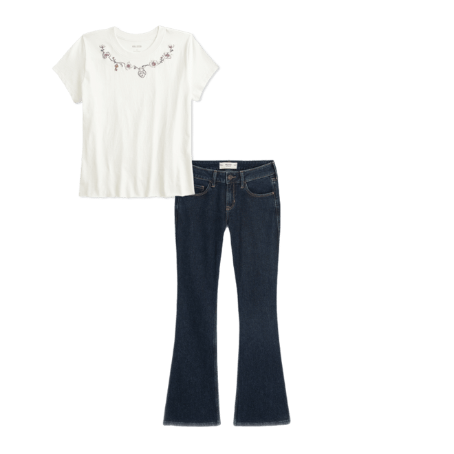 Low-Rise Dark Wash Boot Jeans