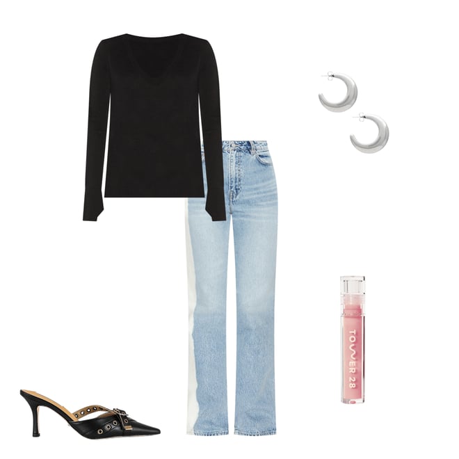 4th bundle featuring 4 items which compliment Cashmere Fitted V Neck Sweater