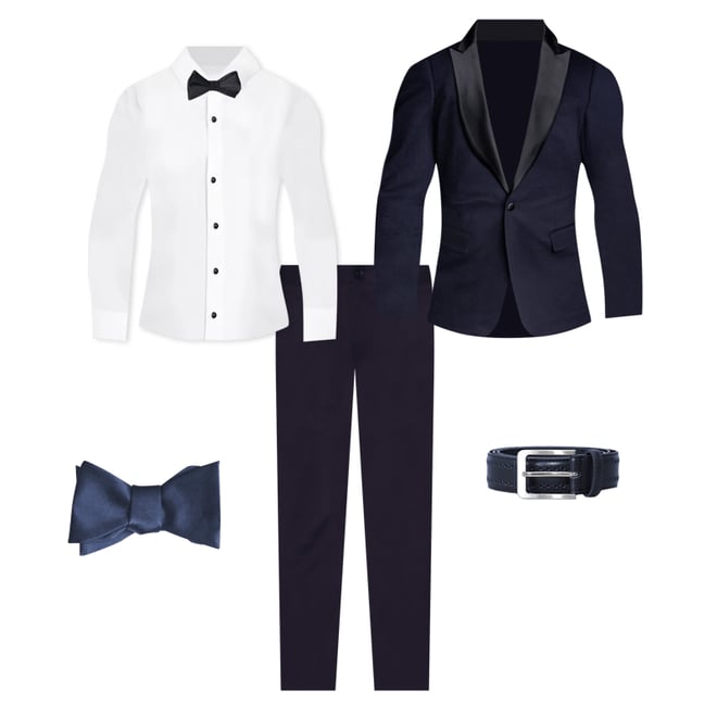 3rd bundle featuring 4 items which compliment The Solid White Tuxedo Shirt