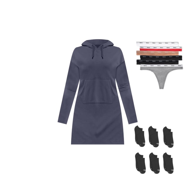 Flex fleece hoodie dress discount