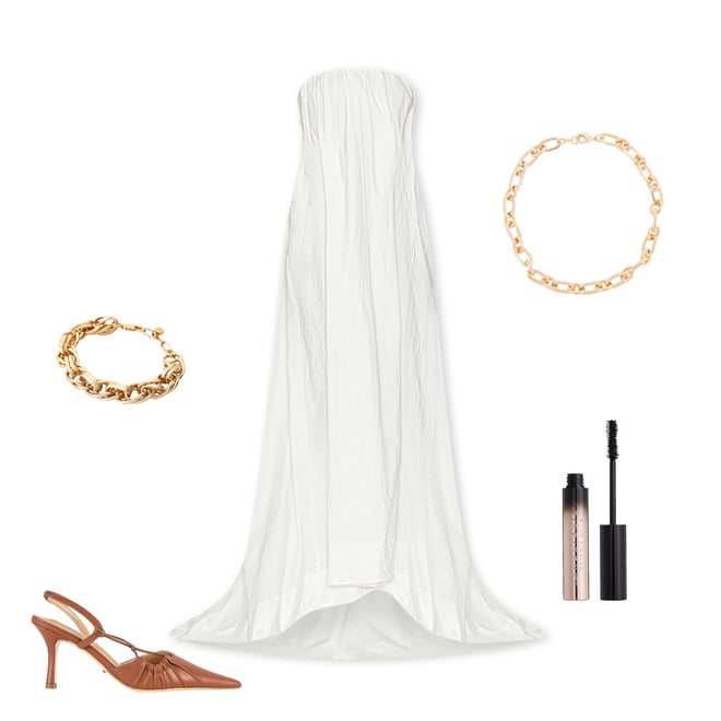 1st bundle featuring 4 items which compliment Crinkle Pleated Gown