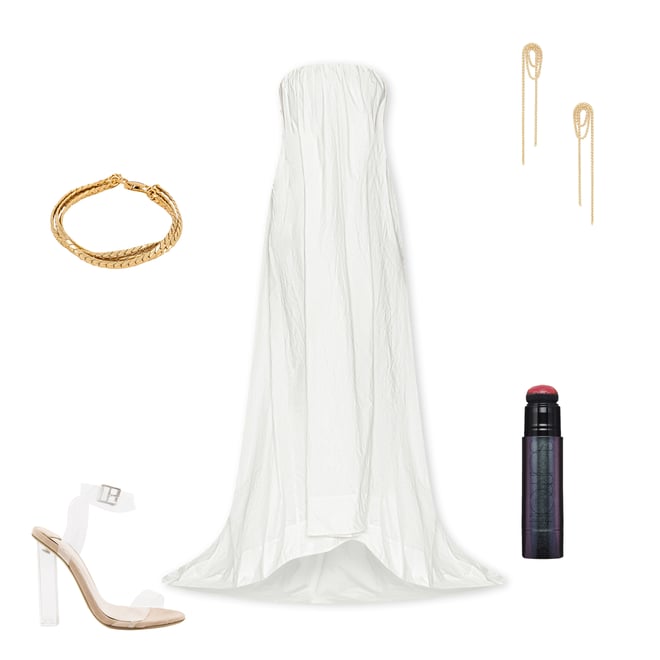 3rd bundle featuring 4 items which compliment Crinkle Pleated Gown