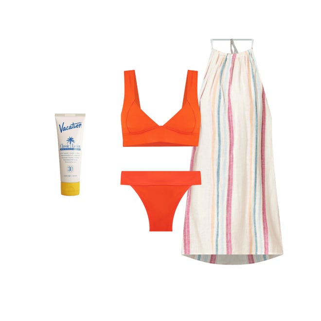 Product | LSPACE Ribbed Hailey Bikini Top - Pimento