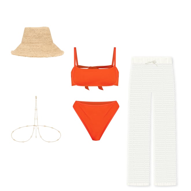 Product | LSPACE Ribbed Hazel Bikini Top - Pimento