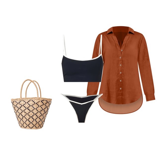 2nd bundle featuring 3 items which compliment Ribbed Adalyn Bikini Top