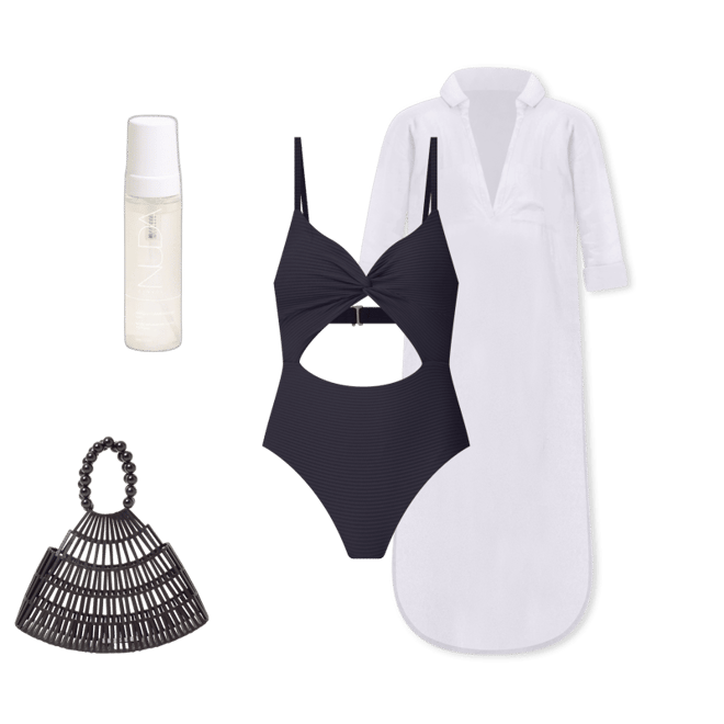 Product | Eco Chic Repreve® Kyslee One Piece Swimsuit - Black