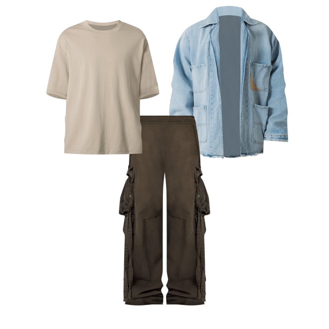 Strapped Multi Cargo Pants - Brown | mnml | shop now