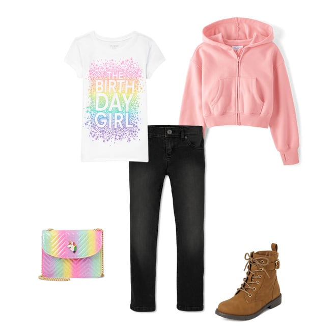 3rd bundle featuring 4 items which compliment Girls Birthday Graphic Tee